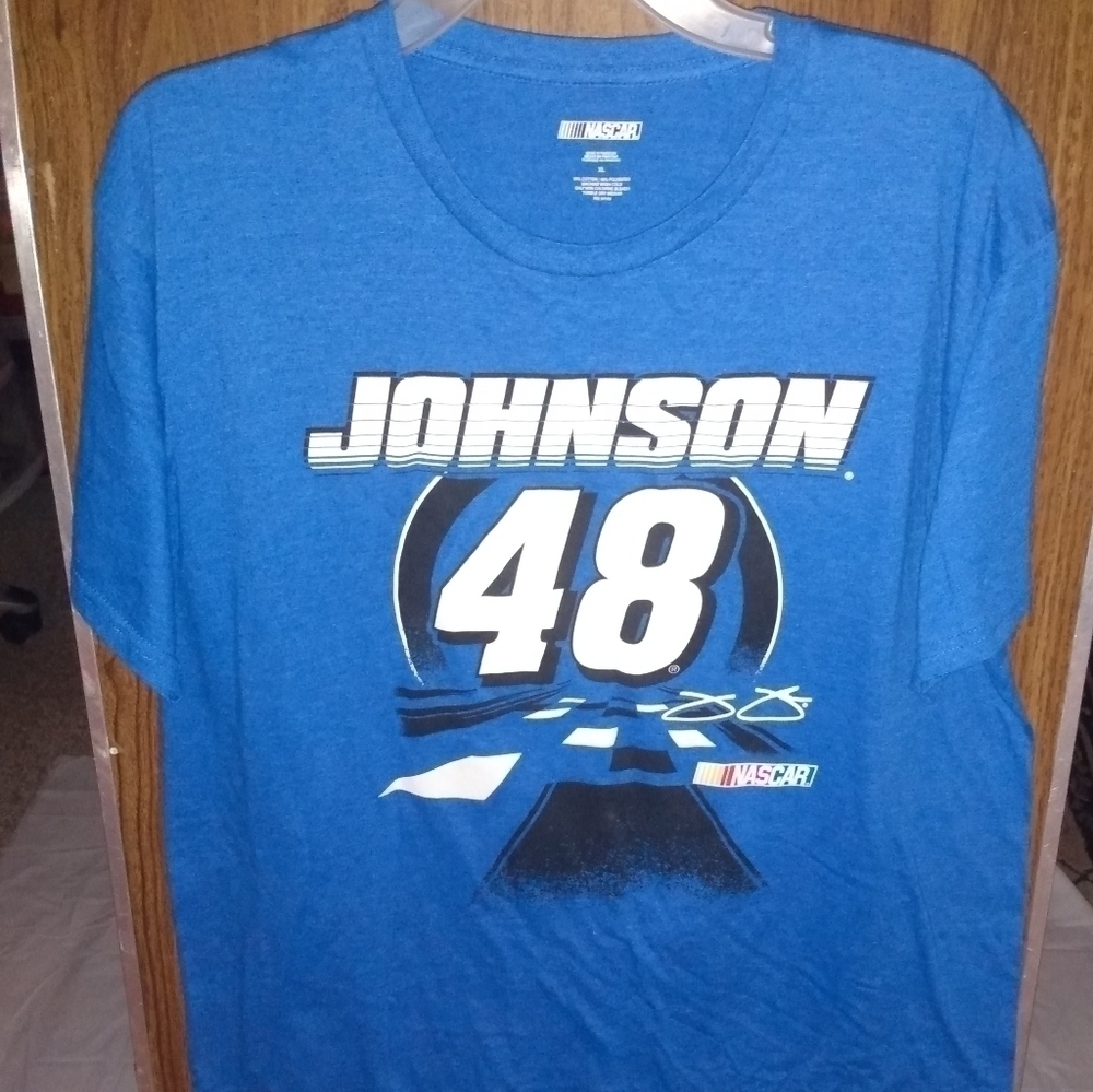 Nascar Johnson #48 T-shirt, XL, Blue White, pre-owned